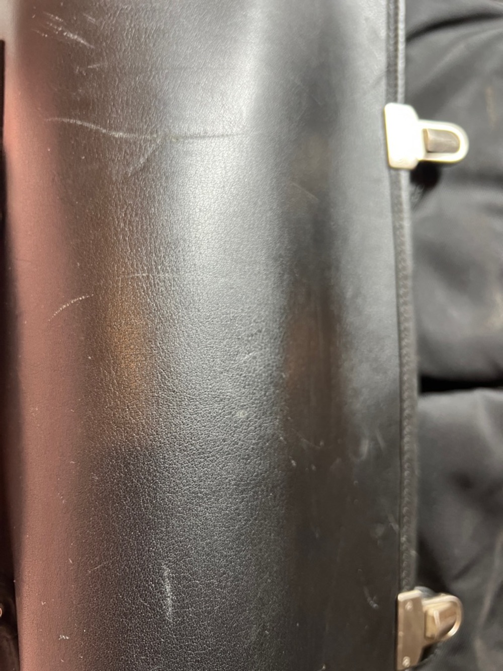 Coach Black Leather & Nylon Briefcase/Laptop bag 5113 with Silver Hardware - Picture 8 of 13
